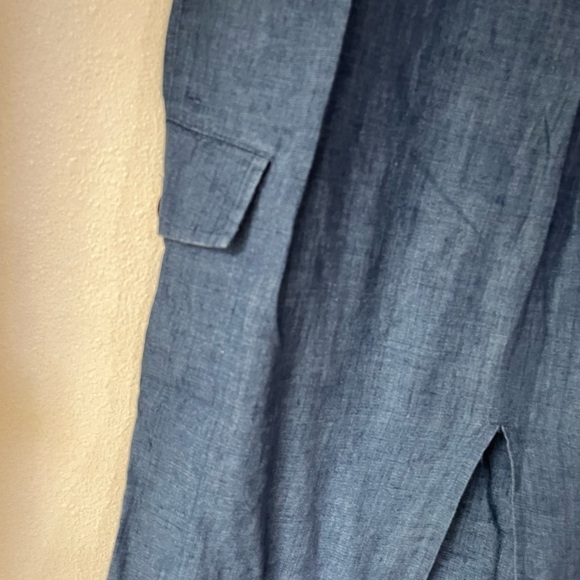 Express 100% linen maxi skirt minimalist drawstring waist size 9/10 - Picture 5 of 6